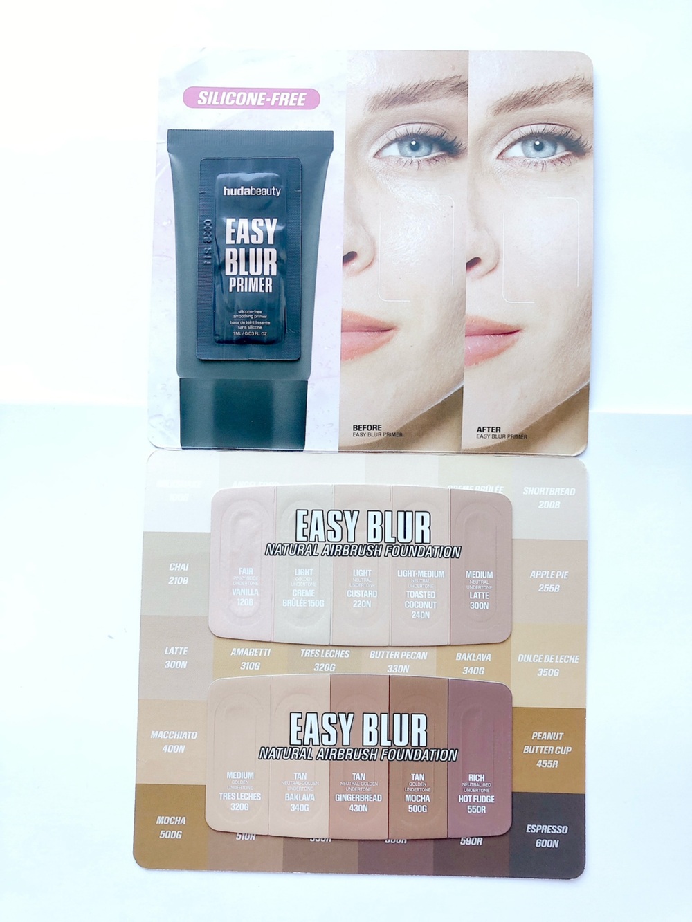 10/$10 huda beauty Easy Blur Primer & foundation
